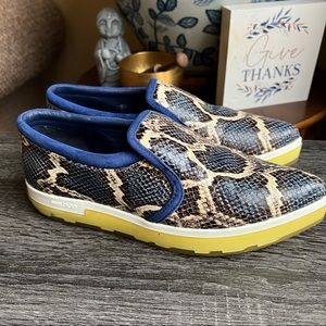 Jimmy Choo Snakeskin Brooklyn Pointed Toe Loafers EU37/US7 Used Once